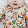 Knotted Baby Gown & Bonnet | Vintage Floral