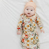 Knotted Baby Gown & Bonnet | Vintage Floral