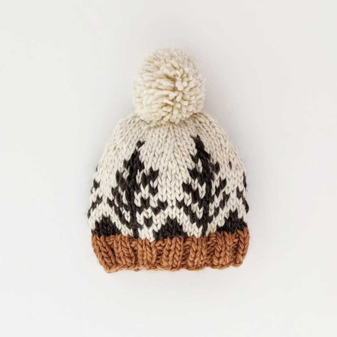 Forest Knit Baby Pom Hat