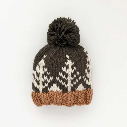 Knit Pom Baby Hat | Green Forest