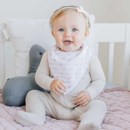 heart baby bib, valentine's day baby bib, baby's first valentine's day, bandana bib, baby apparel
