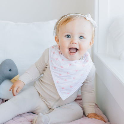 heart baby bib, valentine's day baby bib, baby's first valentine's day, bandana bib, baby apparel