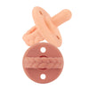 Pacifier 2-Pack - Apricot + Terracotta Braids