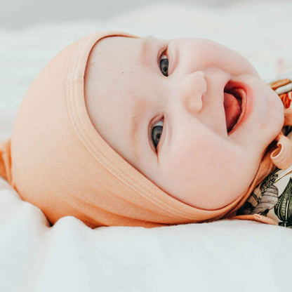 Knotted Baby Gown & Bonnet | Vintage Floral