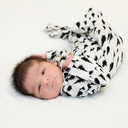 Knotted Baby Gown | Monochrome Pine Tree