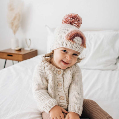 Pink Rainbow Baby Hat
