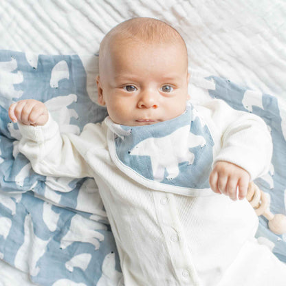Muslin Bandana Bib 2-pack - Polar Bear