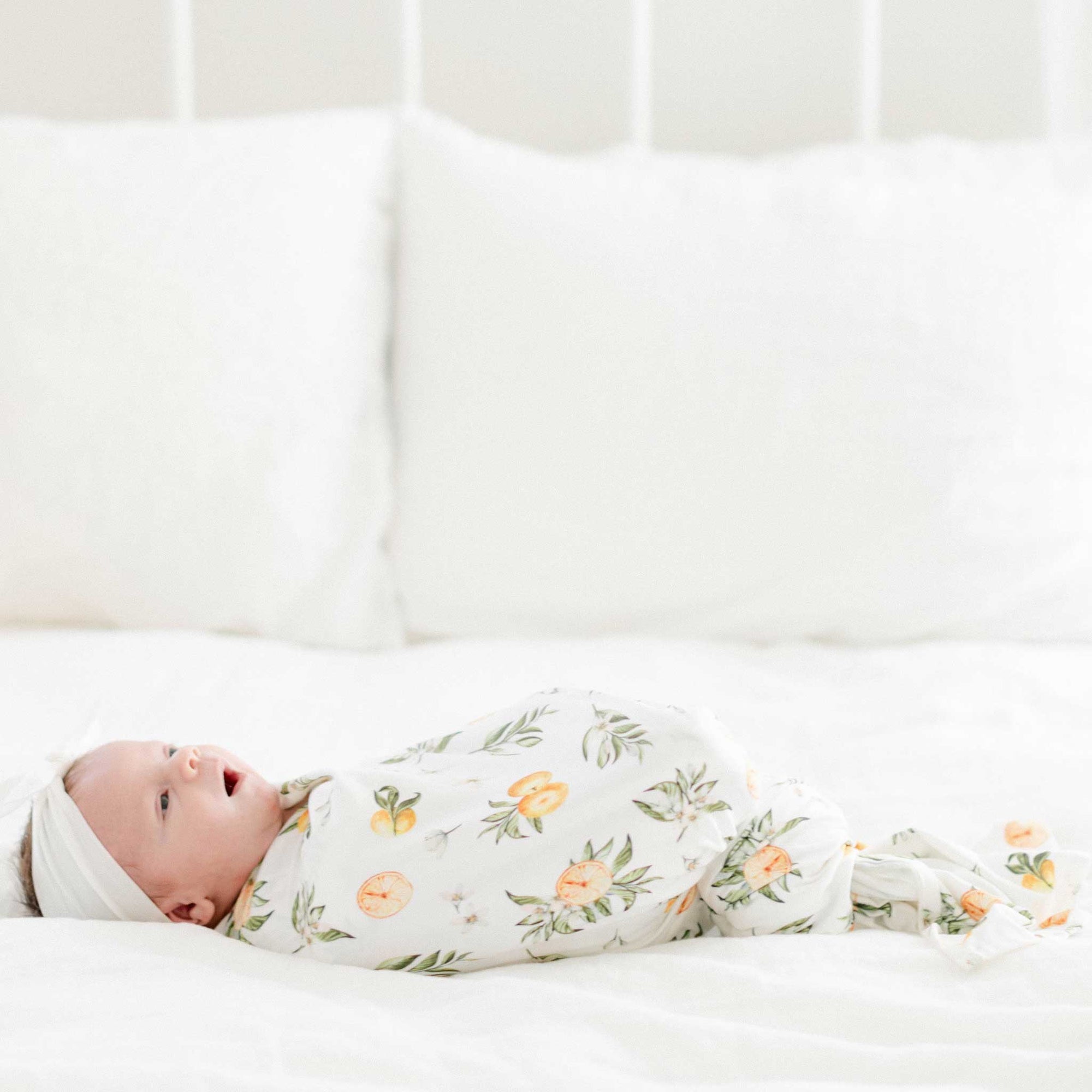 stretchy baby blanket, oranges baby swaddle, tangerine, receiving blanket, hospital baby blanket