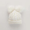 White Fluffy Pom Pom Hat